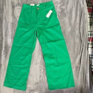 Maeve Bright Green Cropped Pants - NWT sz 24